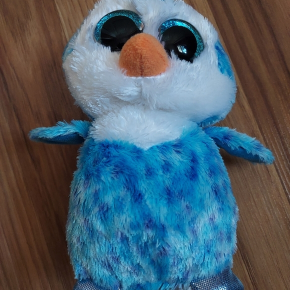 TY Beanie Boos Ice Cube Penguin 6" Plush Blue Glitter Eyes Stuffed Animal - Picture 7 of 11